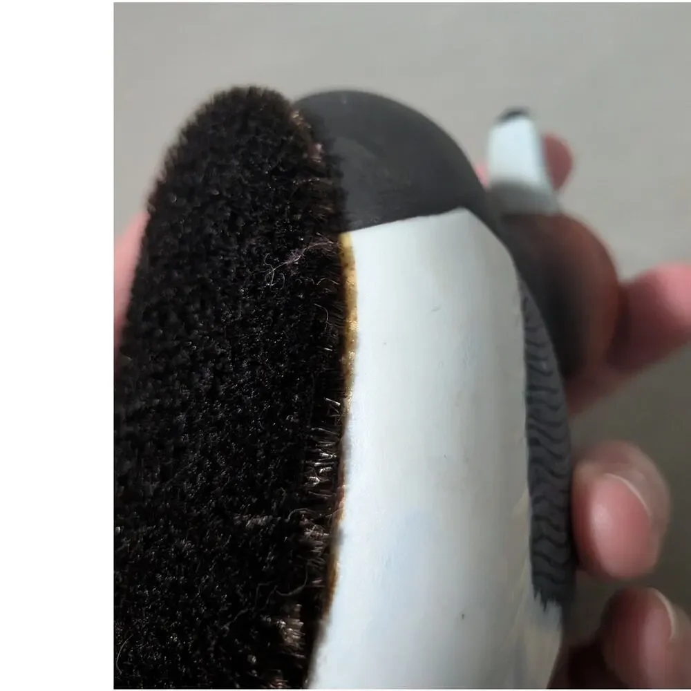 Vintage Jasco Duck Shoe Polisher Brush Set 2 Hand Painted Matte Ceramic Brushes